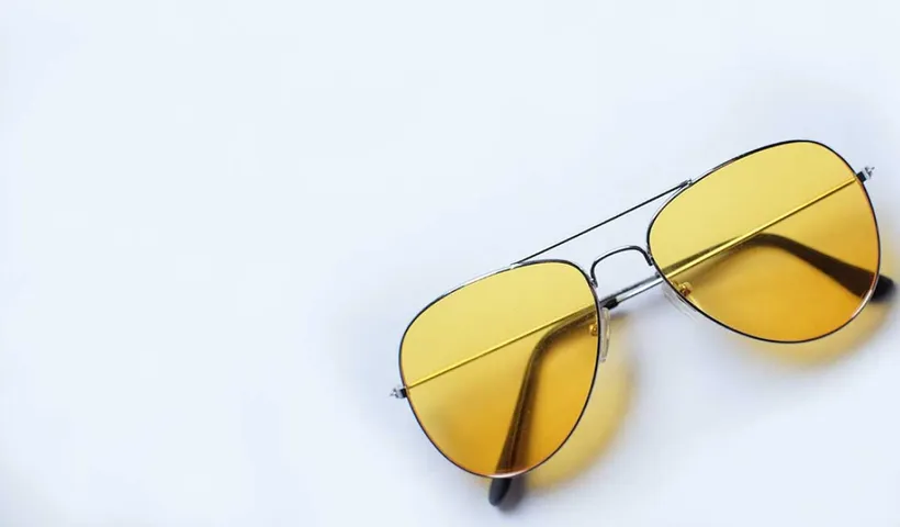 yellow tinted lens vinti sunglasses - fashion colored sunglasses