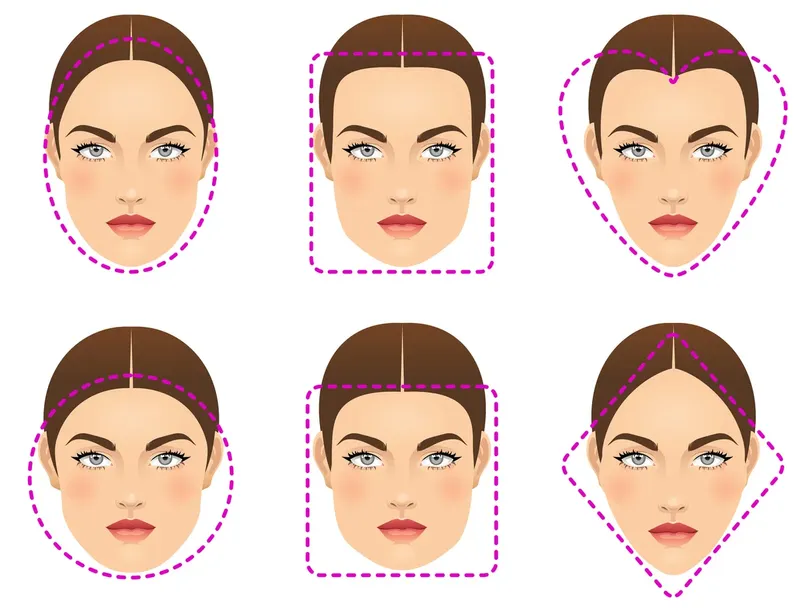 different types of face shapes
